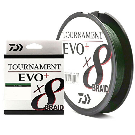 Daiwa Tournament EVO+ 8B Dark Green İp Misina 270 mt Dark Green-0,14 mm