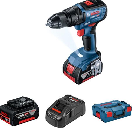 Bosch GSB 18V-50 5 Ah Çift Akülü Darbeli Vidalama Makinesi