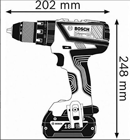 Bosch GSB 18V-28 Vidalama SOLO - 06019H4000 + 18V  Akü Seti 1x4.0 Ah  GAL 18V-40 Şarj + Bosch L Beden Çanta + X-Line 15 Parça Mini Aksesuar