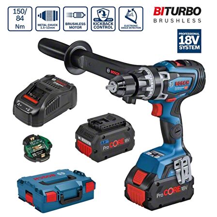 Bosch GSB 18V-150 C 8 Ah Çift Akülü Darbeli Vidalama Makinesi