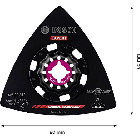 Bosch Expert Avz 90 Rt2 Starlock 20 Kum Zımpara Diski 2608900045
