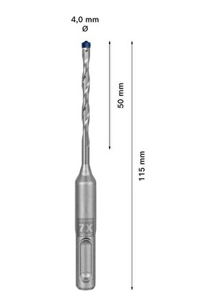 Bosch Expert 4x115 mm Yeni Sds Plus-7X Matkap Ucu 2608900057