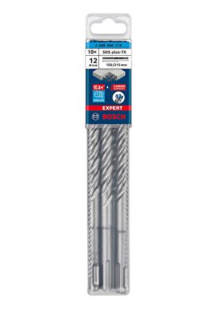 Bosch Expert 12x215 mm 10’lu Yeni Sds Plus-7X Matkap Ucu 2608900174