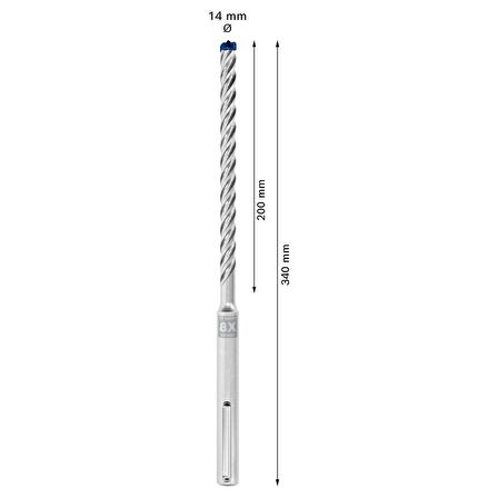 Bosch EXPERT SDS max-8X Kırıcı Delici Delme Ucu 14 x 200 x 340 mm - 2608900207