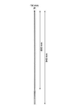 Bosch Expert 14 x 940 mm Yeni Sds Max-8X Delme Ucu 2608900210