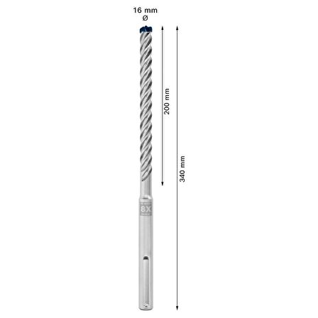 Bosch EXPERT SDS max-8X Kırıcı Delici Delme Ucu 16 x 200 x 340 mm - 2608900214