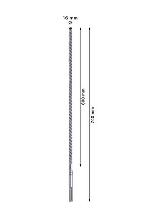Bosch Expert 16 x 740 mm Yeni Sds Max-8X Delme Ucu 2608900216