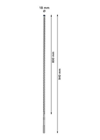 Bosch Expert 18 x 940 mm Yeni Sds Max-8X Delme Ucu 2608900224