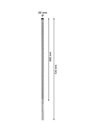 Bosch Expert 20 x 720 mm Yeni Sds Max-8X Delme Ucu 2608900230