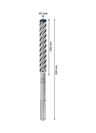 Bosch Expert 25 x 320 mm Yeni Sds Max-8X Delme Ucu 2608900240