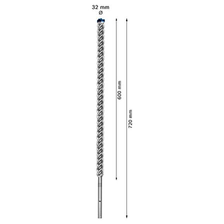 Bosch EXPERT SDS max-8X Kırıcı Delici Delme Ucu 32 x 600 x 720 mm - 2608900256
