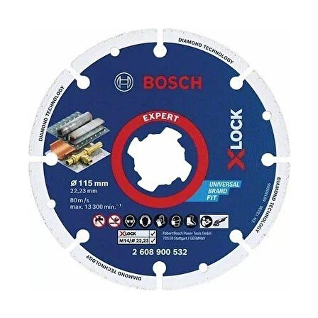 Bosch 115 mm Elmas Metal Kesme Diski X-Lock