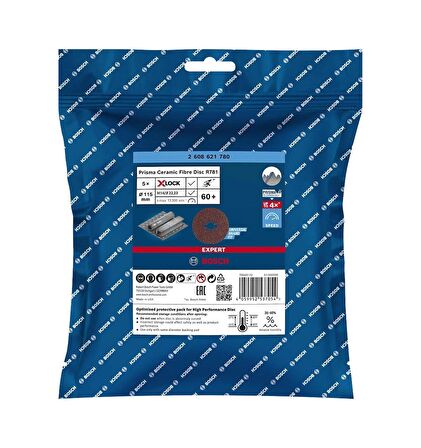 Bosch R781 Expert 115 mm 60 kum Metal Disk Zımpara 2608621780