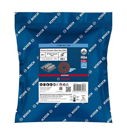 Bosch R781 Expert 180 mm 60 kum Metal Disk Zımpara 2608621798