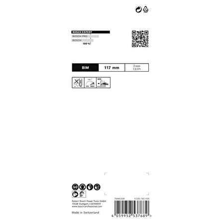 Bosch Expert Dekupaj Bıçağı ExCleanHardW T308BF 5'li - 2608900544