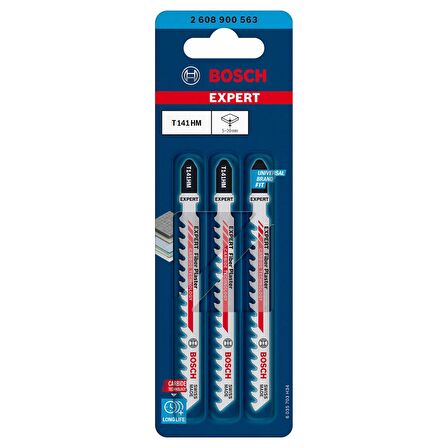 Bosch EXPERT Fiber Plaster T 141 HM Dekupaj Testere Bıçağı 3 parça - 2608900563