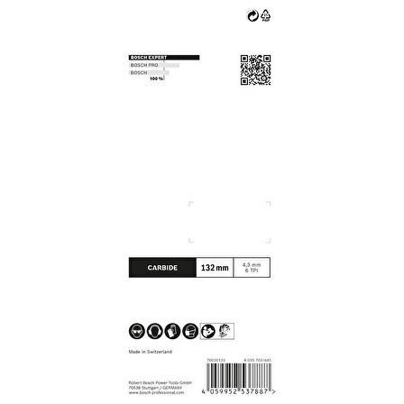 Bosch EXPERT Fiber Plaster T 341 HM Dekupaj Testere Bıçağı 3 parça - 2608900564