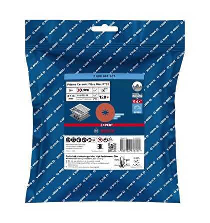 Bosch R782 Expert 115 mm 120 kum Paslanmaz Disk Zımpara 2608621807