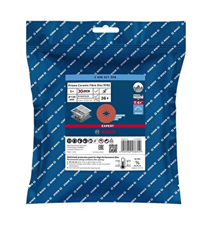 Bosch R782 Expert 125 mm 36 kum Paslanmaz Disk Zımpara 2608621808