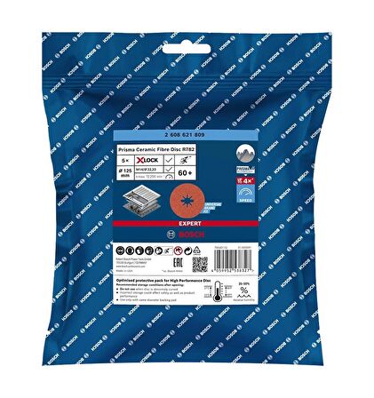 Bosch R782 Expert 125 mm 60 kum Paslanmaz Disk Zımpara 2608621809