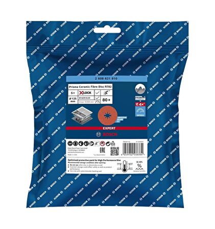 Bosch R782 Expert 125 mm 80 kum Paslanmaz Disk Zımpara 2608621810