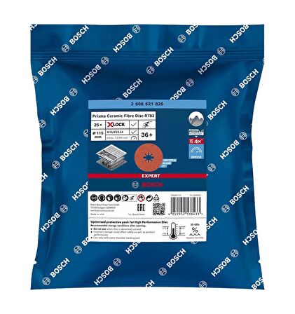 Bosch R782 Expert 115 mm 36 kum Paslanmaz Disk Zımpara 2608621820