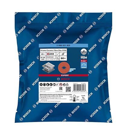 Bosch R782 Expert 125 mm 60 kum Paslanmaz Disk Zımpara 2608621825