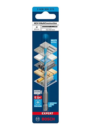 Bosch Expert 4x90 mm HEX-9 Çok Amaçlı Matkap Ucu 2608900570
