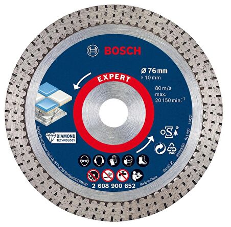 Bosch Expert 76 mm Seramik Kesme Diski GWS 12 Uyumlu 2608900652