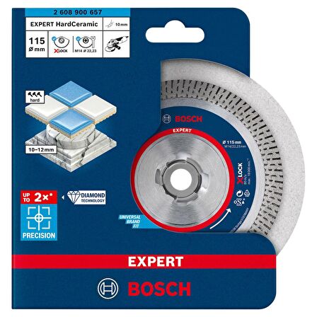 Bosch EXPERT HardCeramic X-LOCK Elmas Kesme Diski 115 x 22,23 x 1,4 x 10 mm - 2608900657