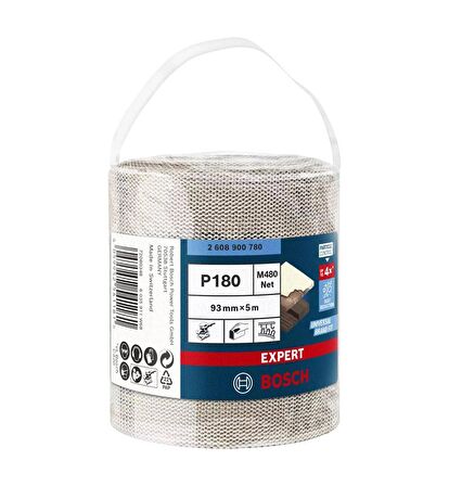Bosch M480 93 mm 180 kum Cırtlı Rulo Elek Telli Ağ Zımpara 2608900780