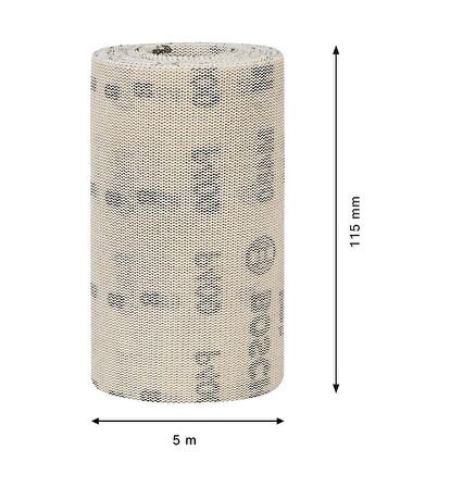 Bosch M480 115 mm 400 kum Cırtlı Rulo Elek Telli Ağ Zımpara 2608900793