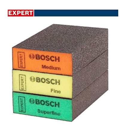 Bosch Expert S471 3'lü Set Sünger Zımpara 69x97x26 mm 2608901175 