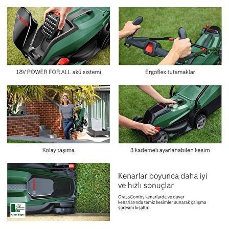 Bosch CityMower 18V-32 (4Ah, Tek Akü) Çim Biçme - 06008B9A07