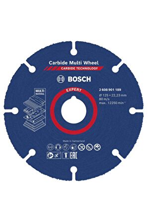 Bosch Expert Carbide Multi Wheel 125 mm, 22,23 mm Kesici Disk - 2608901189