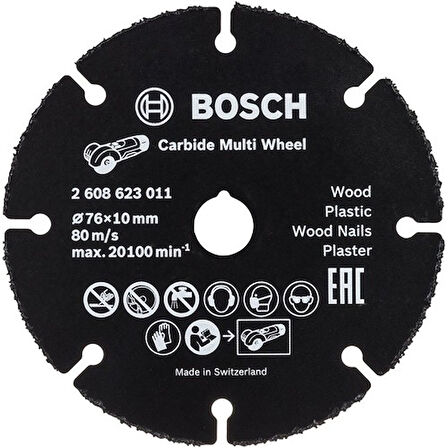 Bosch Carpide Multi Whell Çok Amaçlı Elmas Kesici Disk 76 mm (2608901196)