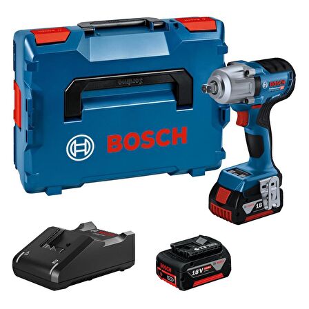 Bosch Gds 18V 450 Pc Tork Hafızalı Akülü Darbeli Somun Sıkma Makinesi 2 x 4Ah Procore