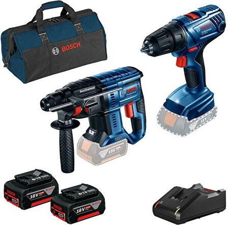 BOSCH GBH 180+GSR 180+2X18V 4.0+GAL+BAG 0615990M31