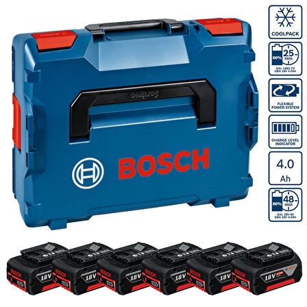 Bosch GBA 18V 4.0 Ah Kartuş Akü x6