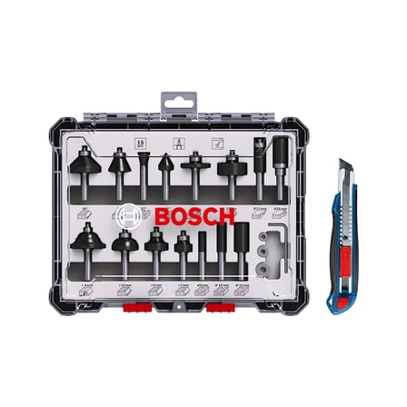 Pro Freze Ucu Seti 8mm şaftlı 15 Li + Maket Bıçağı