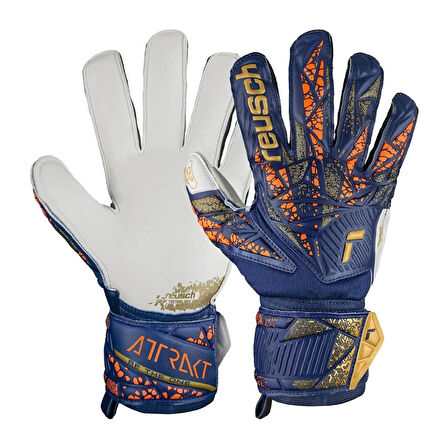 Reusch 5470815 Attrakt Grip Kaleci Eldivenleri Lacivert-Turuncu
