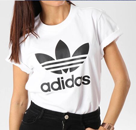 Dx2322 Adidas Boyfriend Bol Kesim Kalın Pamuklu Kadın Tişört