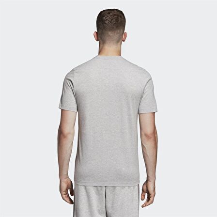 Adidas DU0409 Essential Linear Erkek Pamuklu Gri Tişört