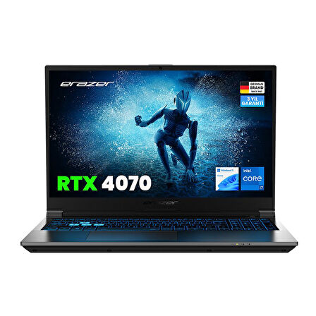 Erazer Deputy P60 MD62624 Intel Core i7-13620H 16GB 1TB SSD RTX4070 Win11H 15.6" FHD 144Hz Oyun Bilgisayarı