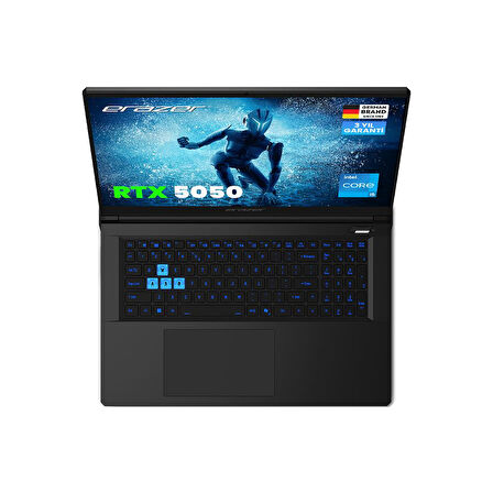 ERAZER Scout 15 E1 MD62765 Intel Core i5 13420H 16GB RAM 1TB SSD RTX5050 15.6" 144Hz FHD IPS Win11H Oyuncu Laptop