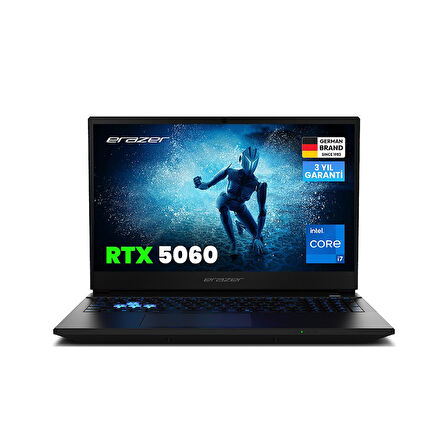 ERAZER Deputy 15 P1 MD600004 Intel Core i7 13620H 16GB RAM 1TB SSD RTX5060 15.6" 144Hz FHD IPS FreeDOS Oyuncu Laptop
