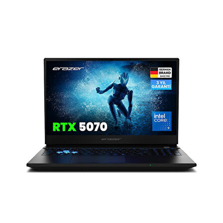 ERAZER Deputy 15 P1 MD600005 Intel Core 9 270H 32GB RAM 2TB SSD RTX5070 15.6" 144Hz FHD IPS FreeDOS Oyuncu Laptop