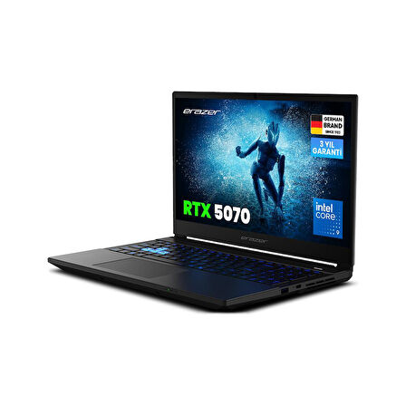 ERAZER Deputy 15 P1 MD600005 Intel Core 9 270H 32GB RAM 2TB SSD RTX5070 15.6" 144Hz FHD IPS FreeDOS Oyuncu Laptop