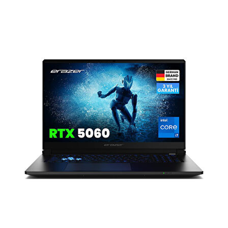 ERAZER Defender 17 P1 MD600007 Intel Core i7 13620H 16GB RAM 1TB SSD RTX5060 17.3" 144Hz IPS FHD FreeDOS Oyuncu Laptop