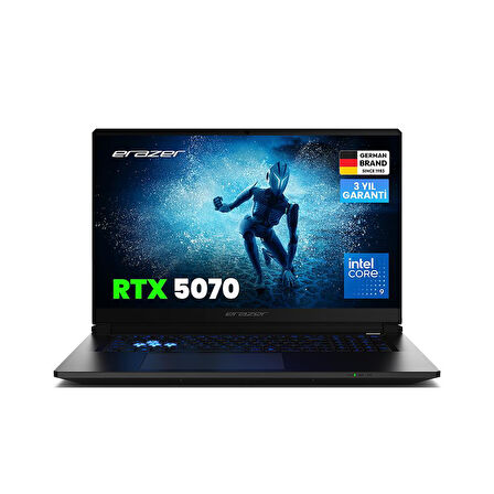 ERAZER Defender 17 P1 MD600009 Intel Ultra 9 270H 32GB RAM 2TB SSD RTX5070 17.3" 144Hz FHD IPS FreeDOS Oyuncu Laptop